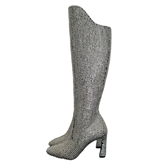 Christian Louboutin Silver Heeled Boots - Picture 3 of 14